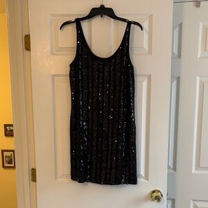 INC International Concepts Black Sequin Mini Dress